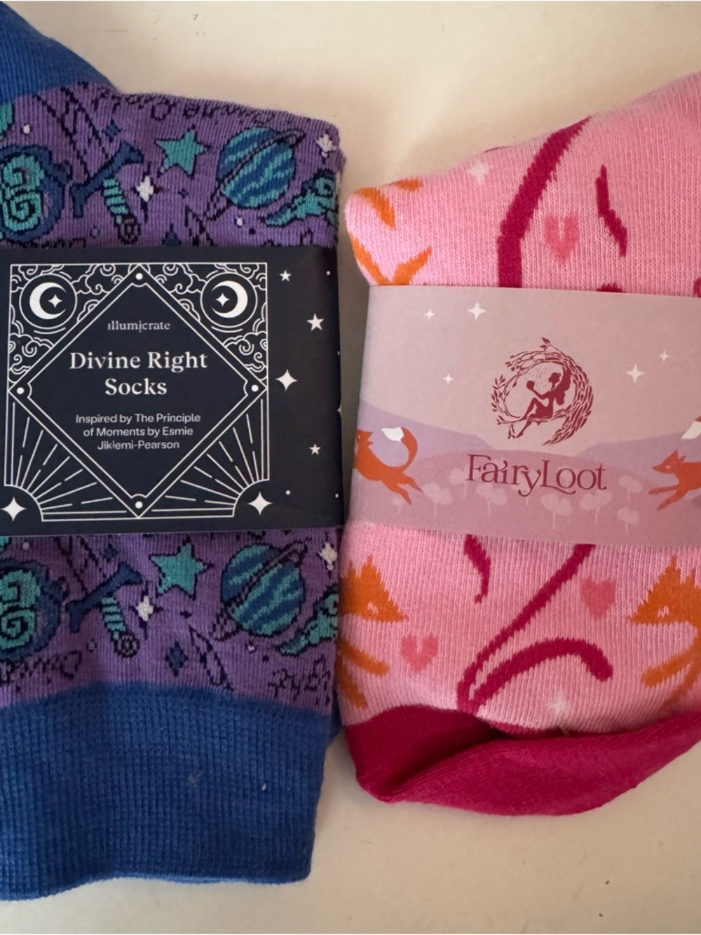 Once Upon a Broken Heart & Divine Right Socks (Fairyloot & Illumicrate Exclusive